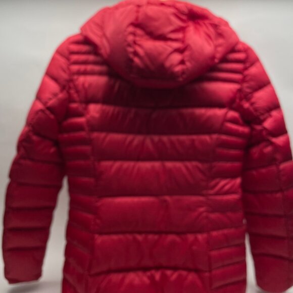 Esprit sport jacket quilted red nylon small hooded zipper small - Picture 3 of 4